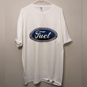 White Fuct Print Soft T-Shirt XL, 2XL, 3XL